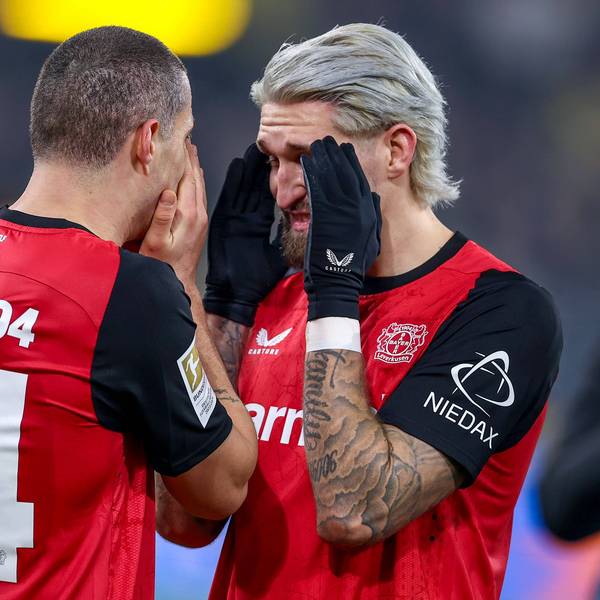 Granit Xhaka und Robert Andrich jubeln zusammen in Dortmund