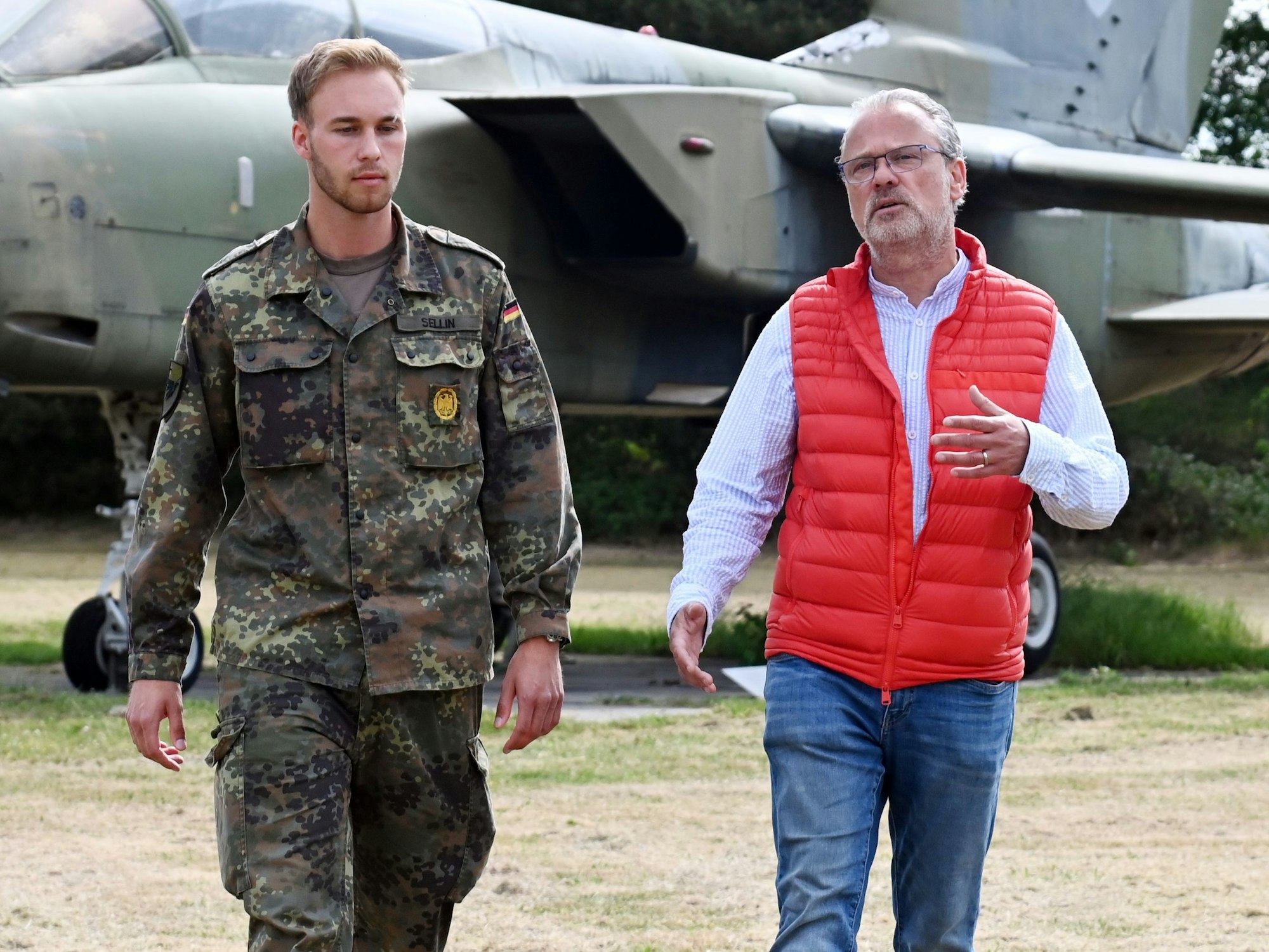 Die beiden Männer im Gespräch.