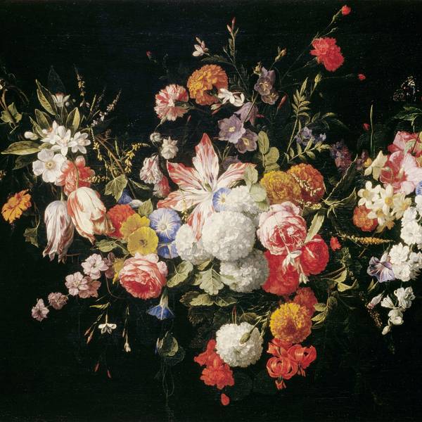 Ein bunter Strauß Blumen.