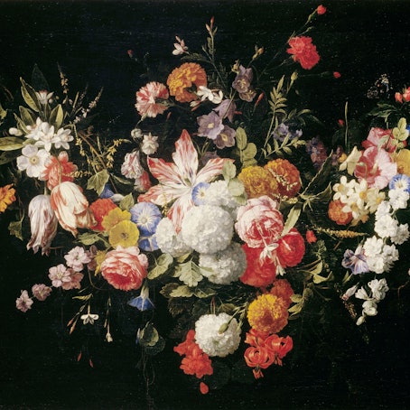 Ein bunter Strauß Blumen.