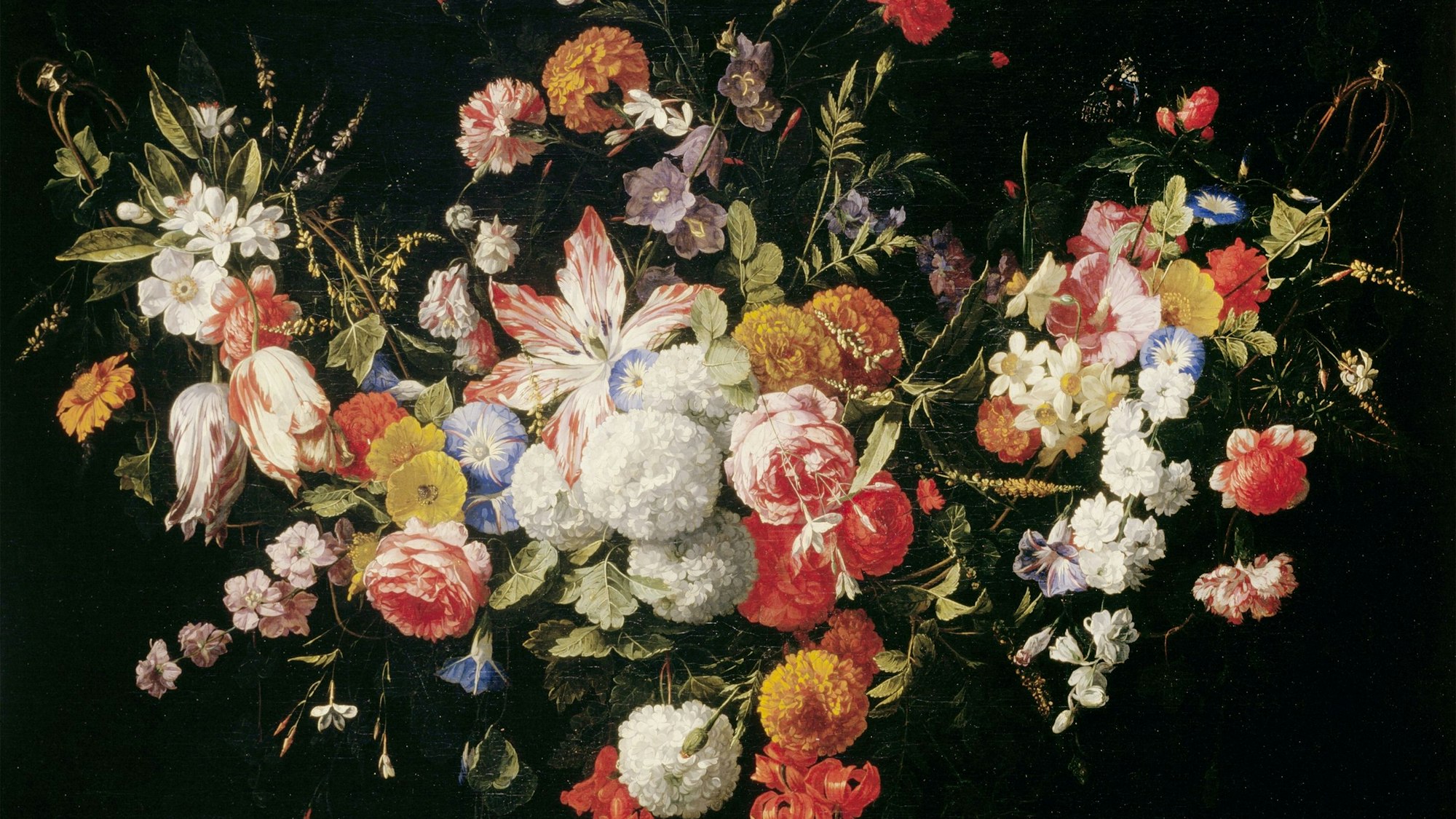 Ein bunter Strauß Blumen.