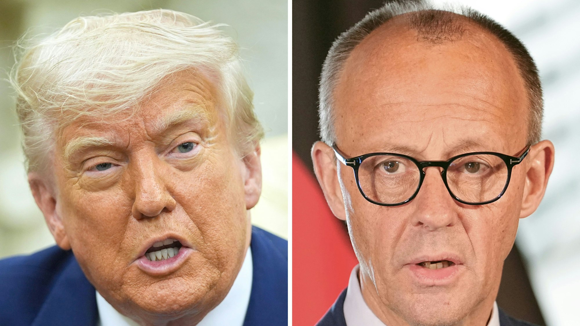 Treffen sich am Donnerstag: Donald Trump und Friedrich Merz