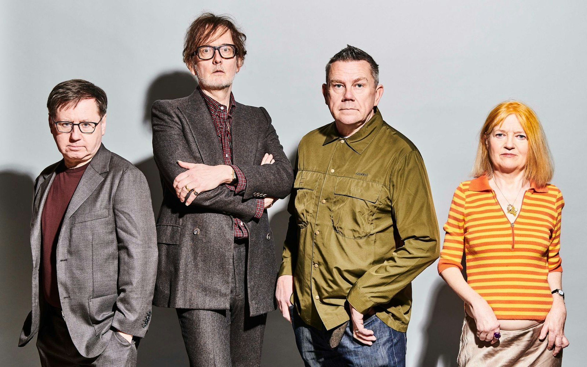Die Britpop-Legenden Pulp haben mit „More“ ihr erstes neues Album seit 24 Jahren veröffentlicht. Im Bild, von links: Mark Webber, Jarvis Cocker, Nick Banks und Candida Doyle. (Bild: Tom Jackson)
