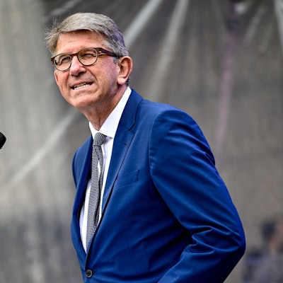 Wolfram Weimer, Staatsminister für Kultur und Medien, spricht beim Festakt zum 200. Jubiläum der Museumsinsel.