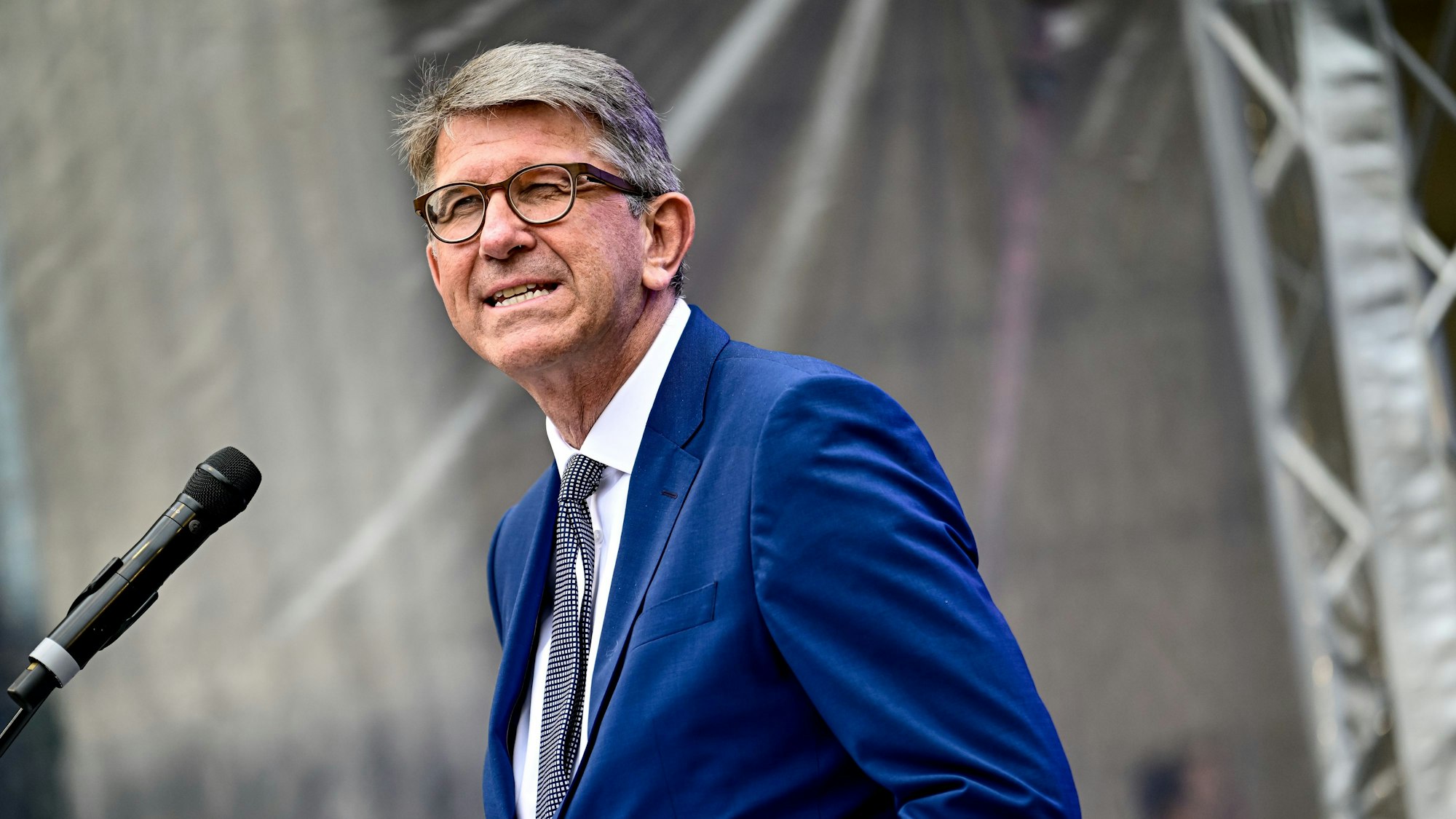 Wolfram Weimer, Staatsminister für Kultur und Medien, spricht beim Festakt zum 200. Jubiläum der Museumsinsel.