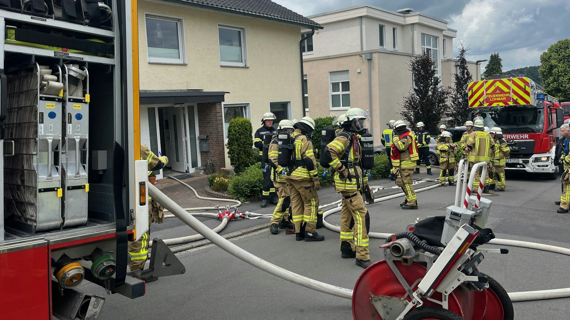 In Lohmar brannte in einem Einfamilienhaus eine Sauna.