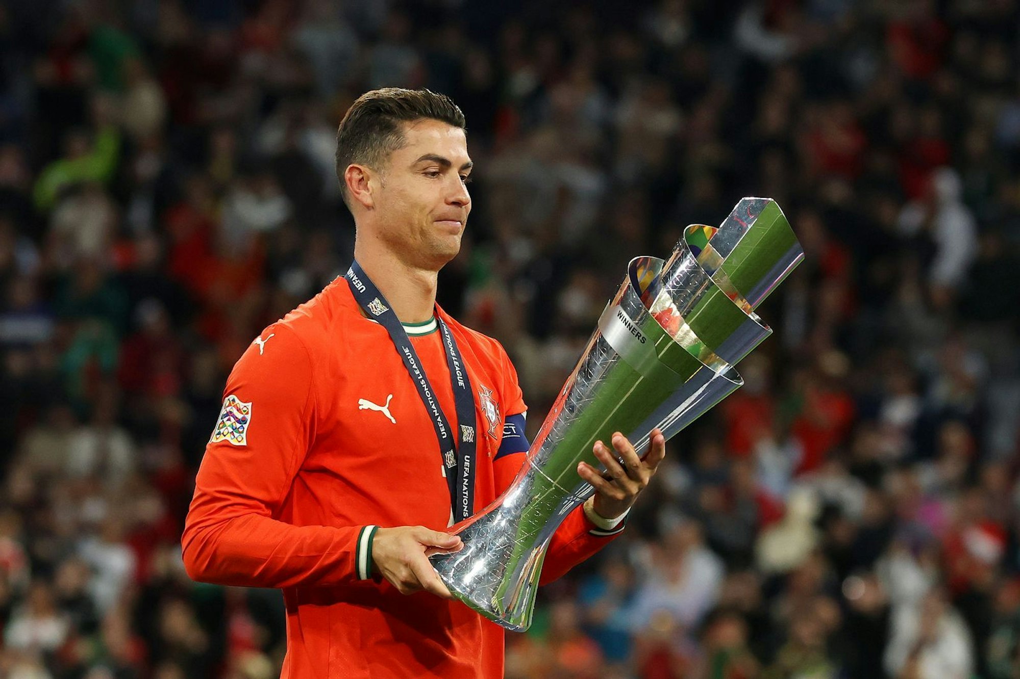 Cristiano Ronaldo leitete mit seinem 138. Länderspieltreffer im 221. Spiel die Wende ein. (Bild: 2025 Getty Images/Alexander Hassenstein)