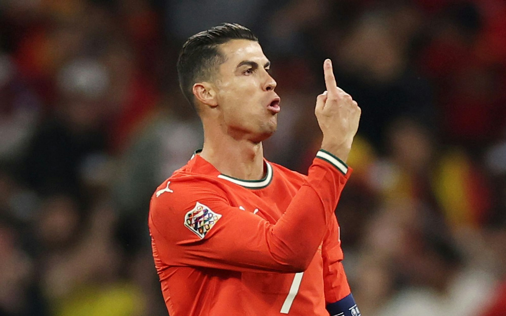 Cristiano Ronaldo bewies mal wieder eindrucksvoll, dass er noch nicht zum alten Fußballeisen zählt. (Bild: 2025 Getty Images/Lars Baron)