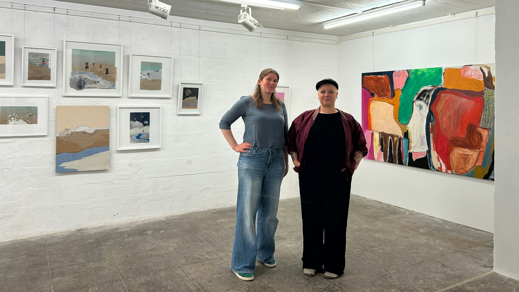 Pia Axmacher (38) und Corinna Janz (40) sind die jüngsten und zugleich neuesten Mitglieder des Künstlervereins Bunker Karlstraße.