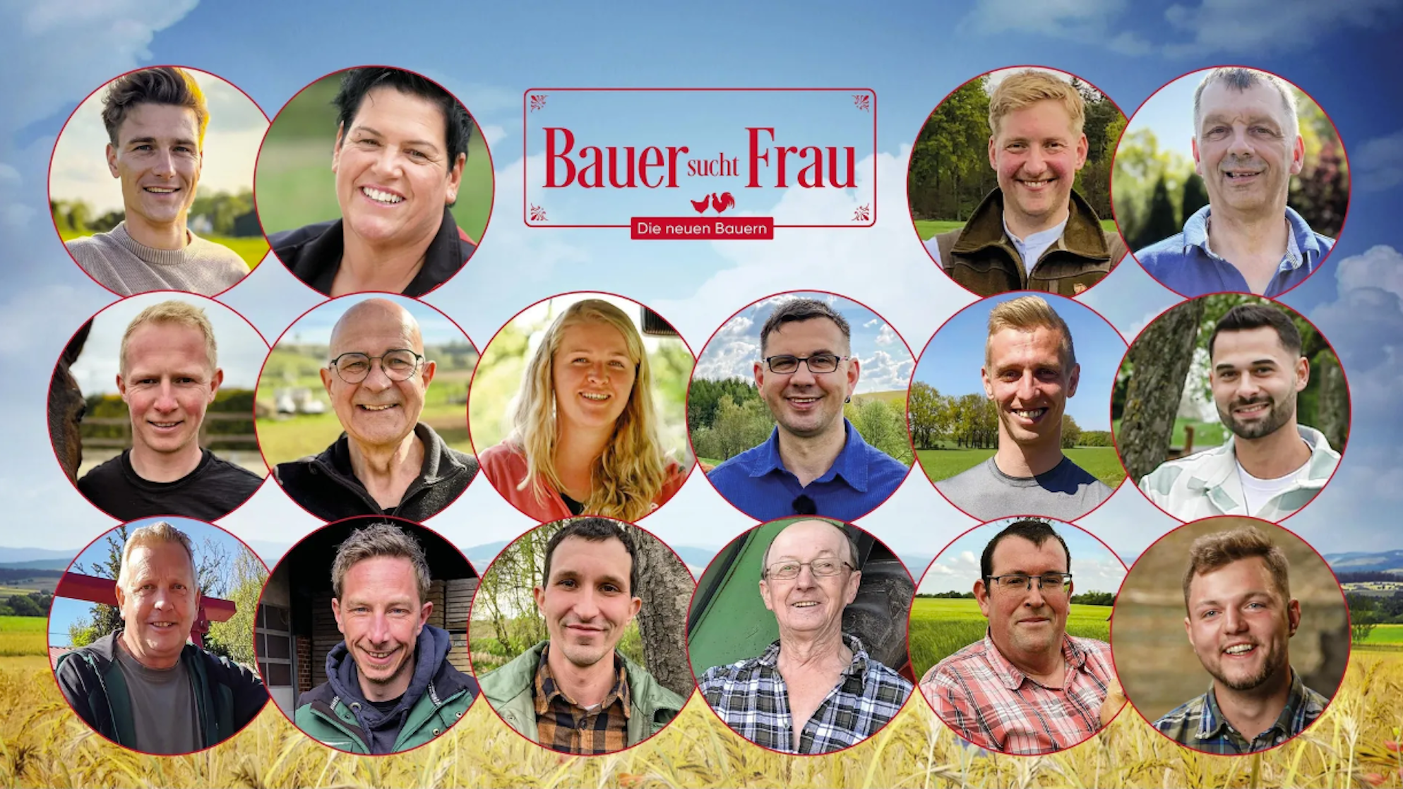 Das sind die 16 neuen Bauern und Bäuerinnen der 21 Staffel von „Bauer sucht Frau“.