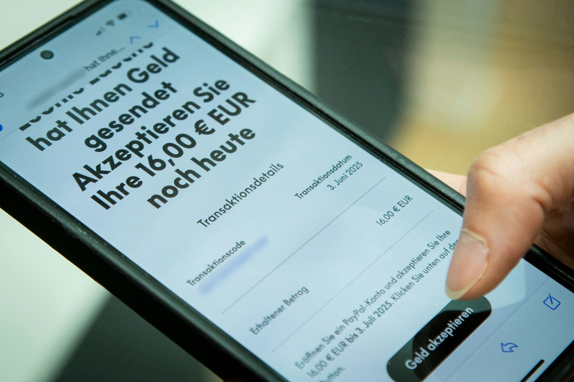 Vorsicht bei unerwartetem Geldeingang über Paypal.