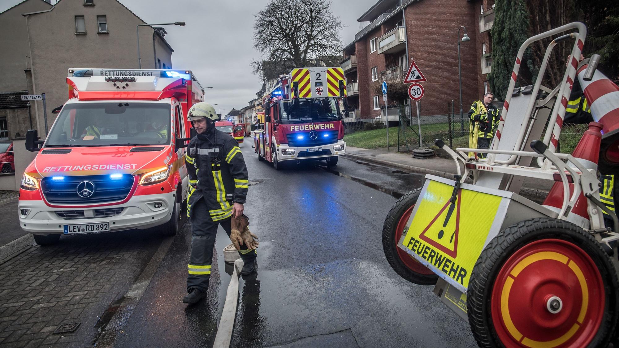 die Quettinger Straße gesperrt. Foto: Ralf Krieger
