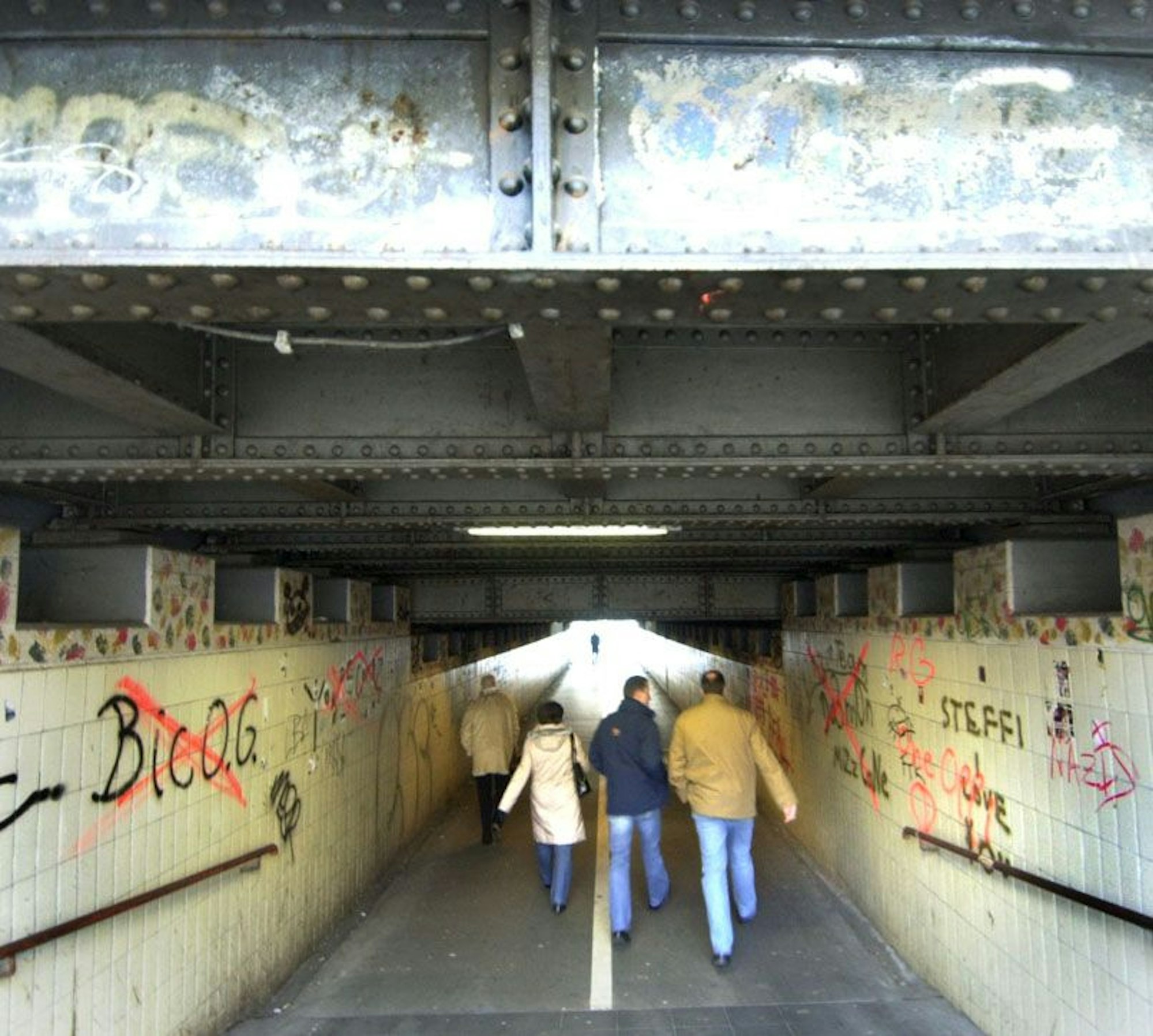 So sah die alte Unterführung unter dem Bahnhof Opladen aus.