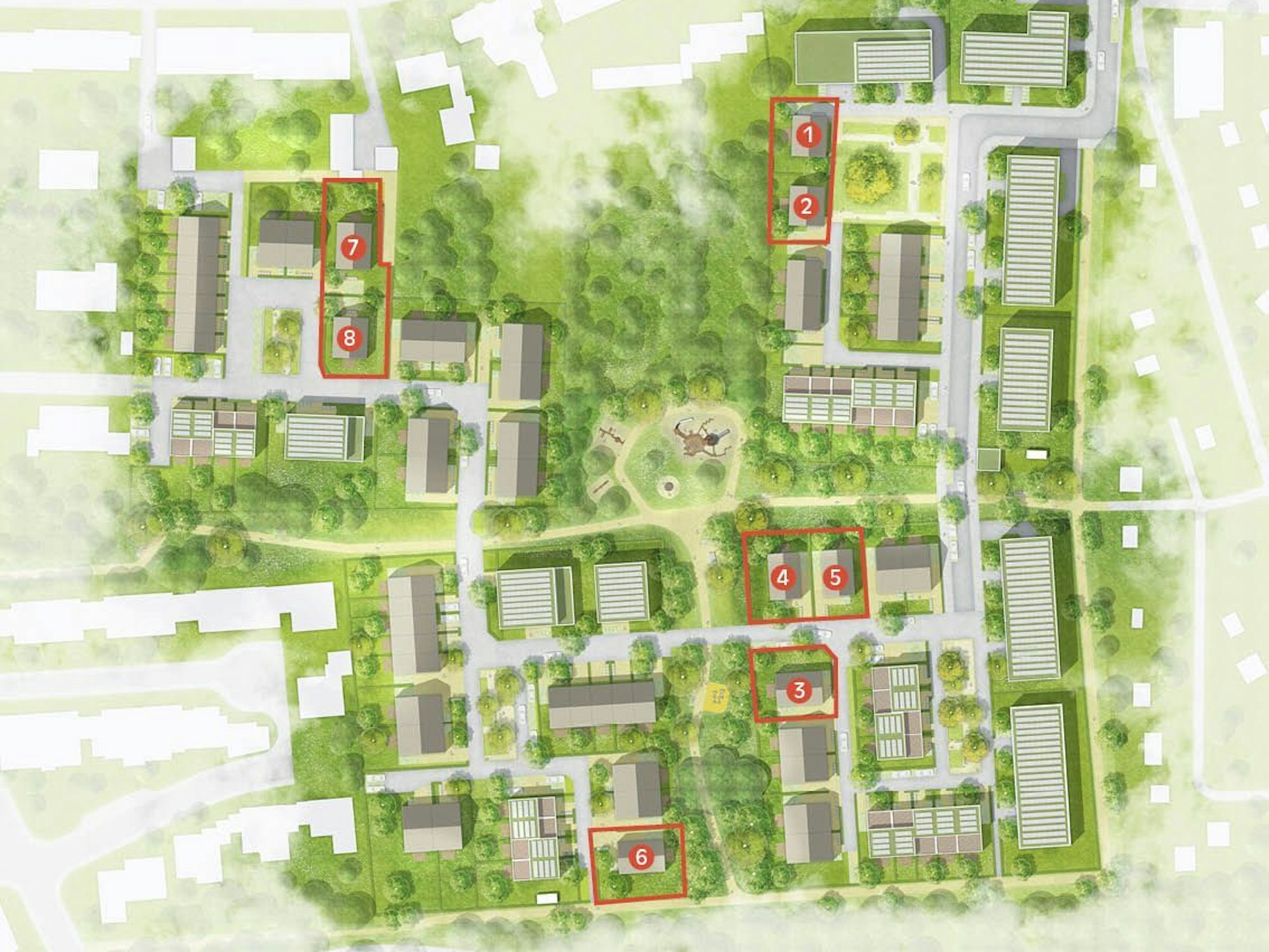 Ein Schema der geplanten Quartiersentwicklung.
