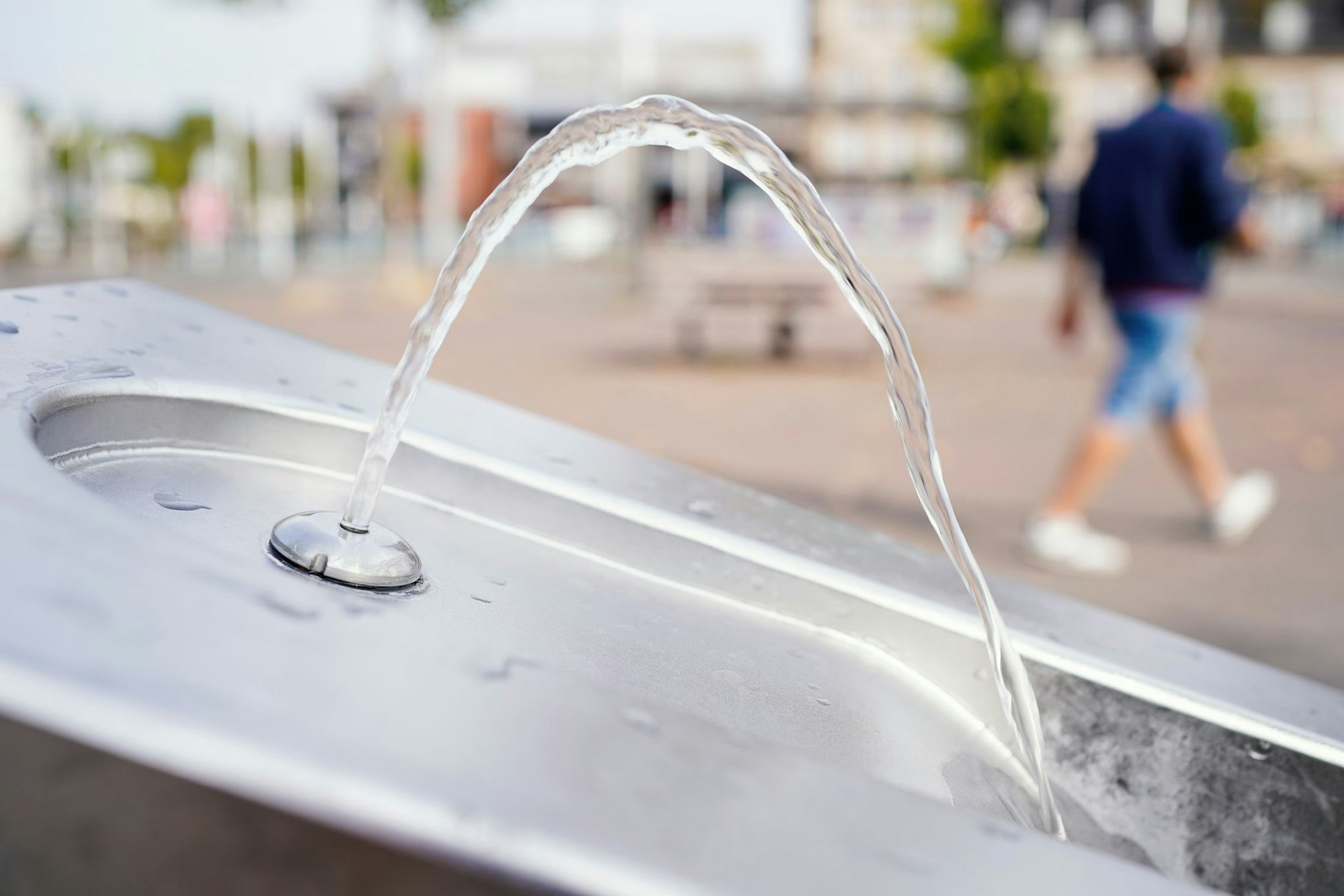 Trinkwasserbrunnen wie hier in Mannheim machen die Hitze erträglicher.