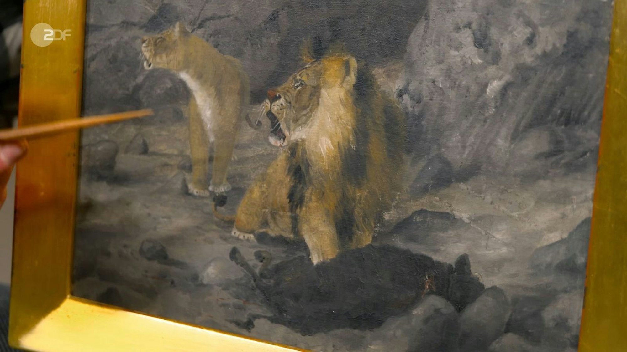 Auch das Gemälde von Otto Dill aus dem Jahr 1907 wechselt den Besitzer. Der Experte schätzt den Wert auf 1.400 bis 1.600 Euro, David Suppes zahlt 1.600 Euro.
(Bild: ZDF)