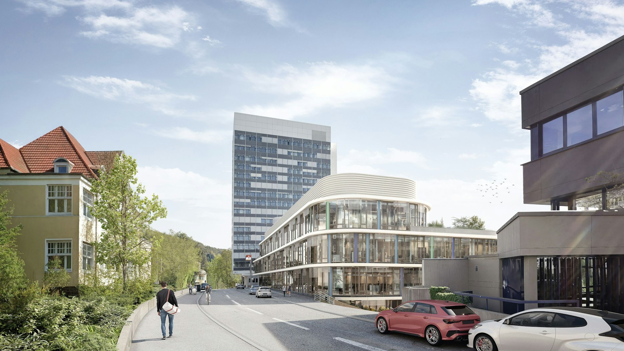 Visualisierungen des Neubaus für die Kreisverwaltung.