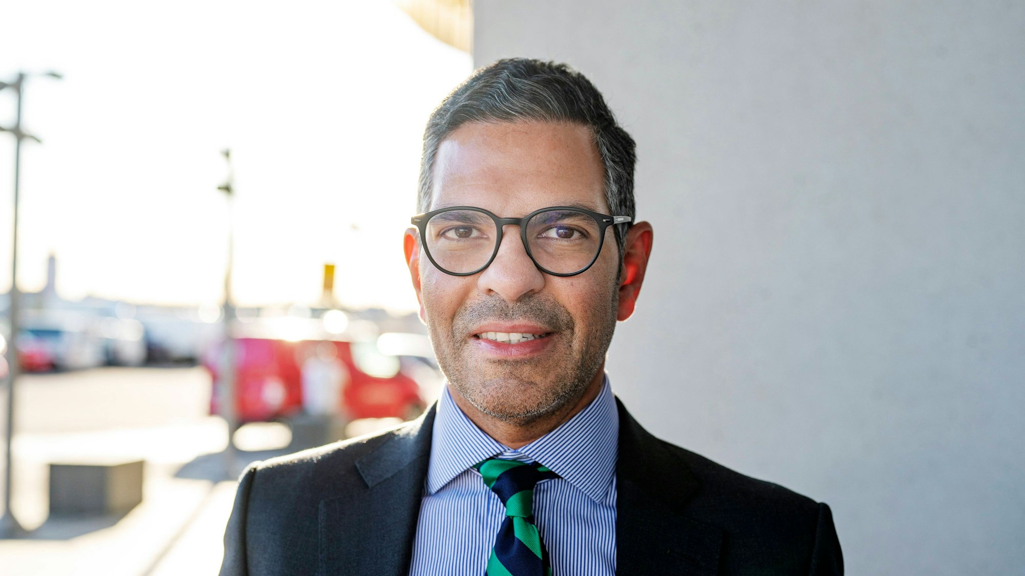 Sunjay Kapur, Vorsitzender von Sona Comstar und einer der führenden Geschäftsleute Indiens, bei einer Veranstaltung in Stockholm am 9. Oktober 2023.