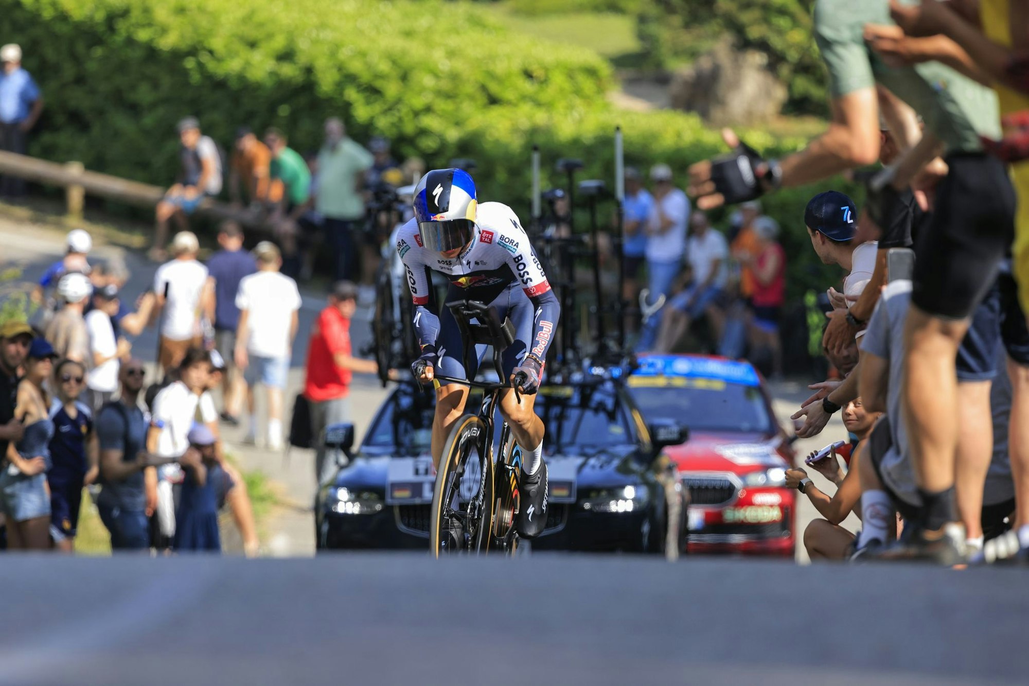 Florian Lipowitz überzeugte auch auf der Königsetappe der Dauphiné-Rundfahrt.