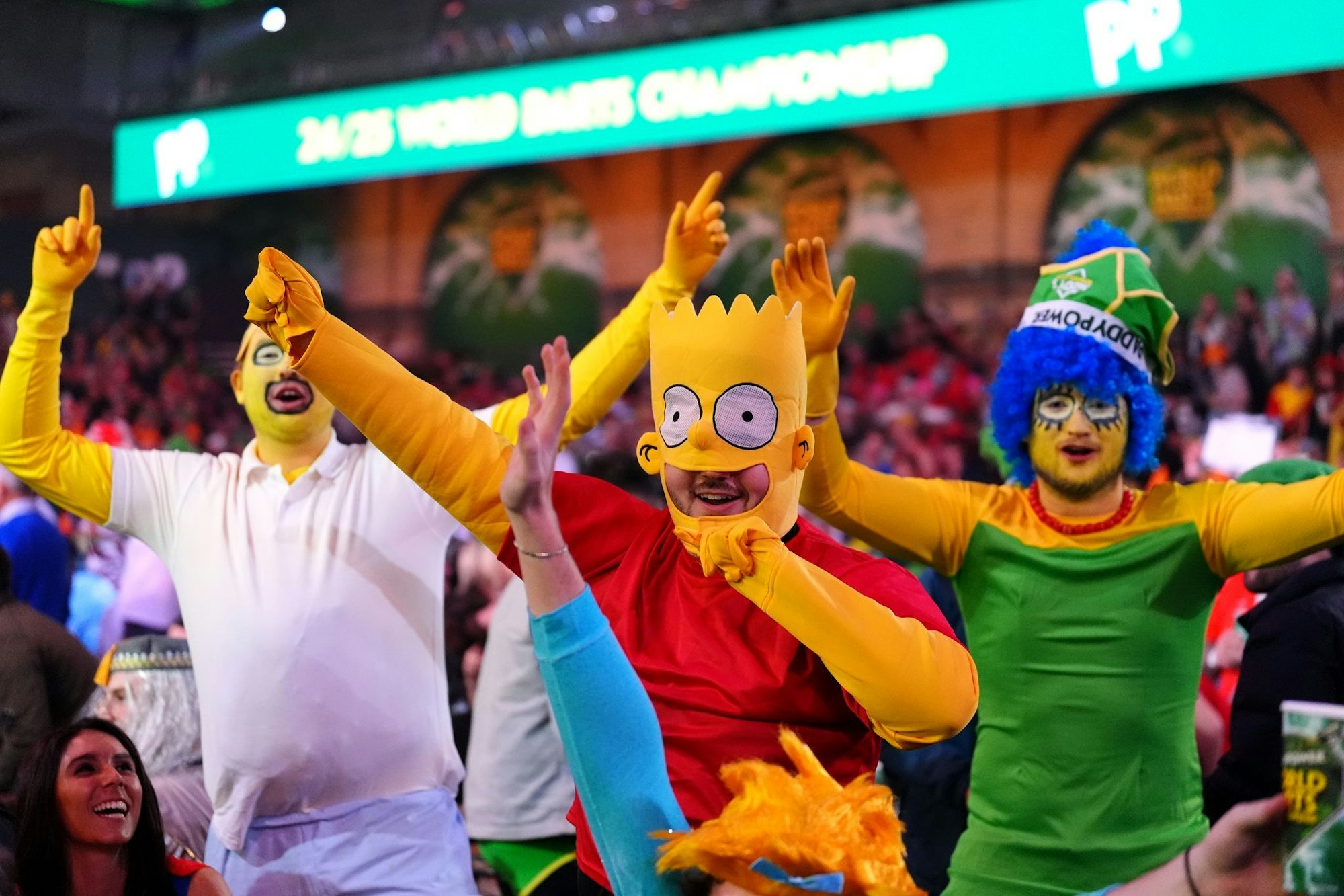 Verkleidungen gehören zur Darts-WM in London.