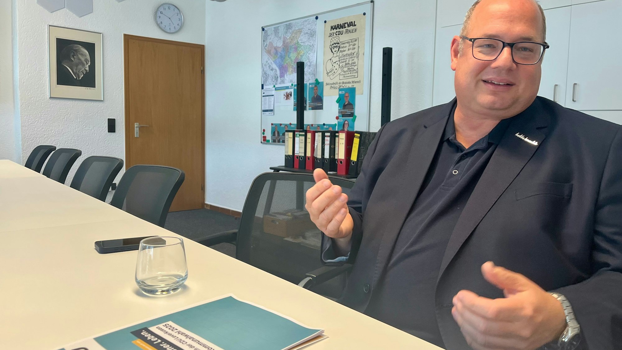 Stefan Hebbel in der CDU-Geschäftsstelle