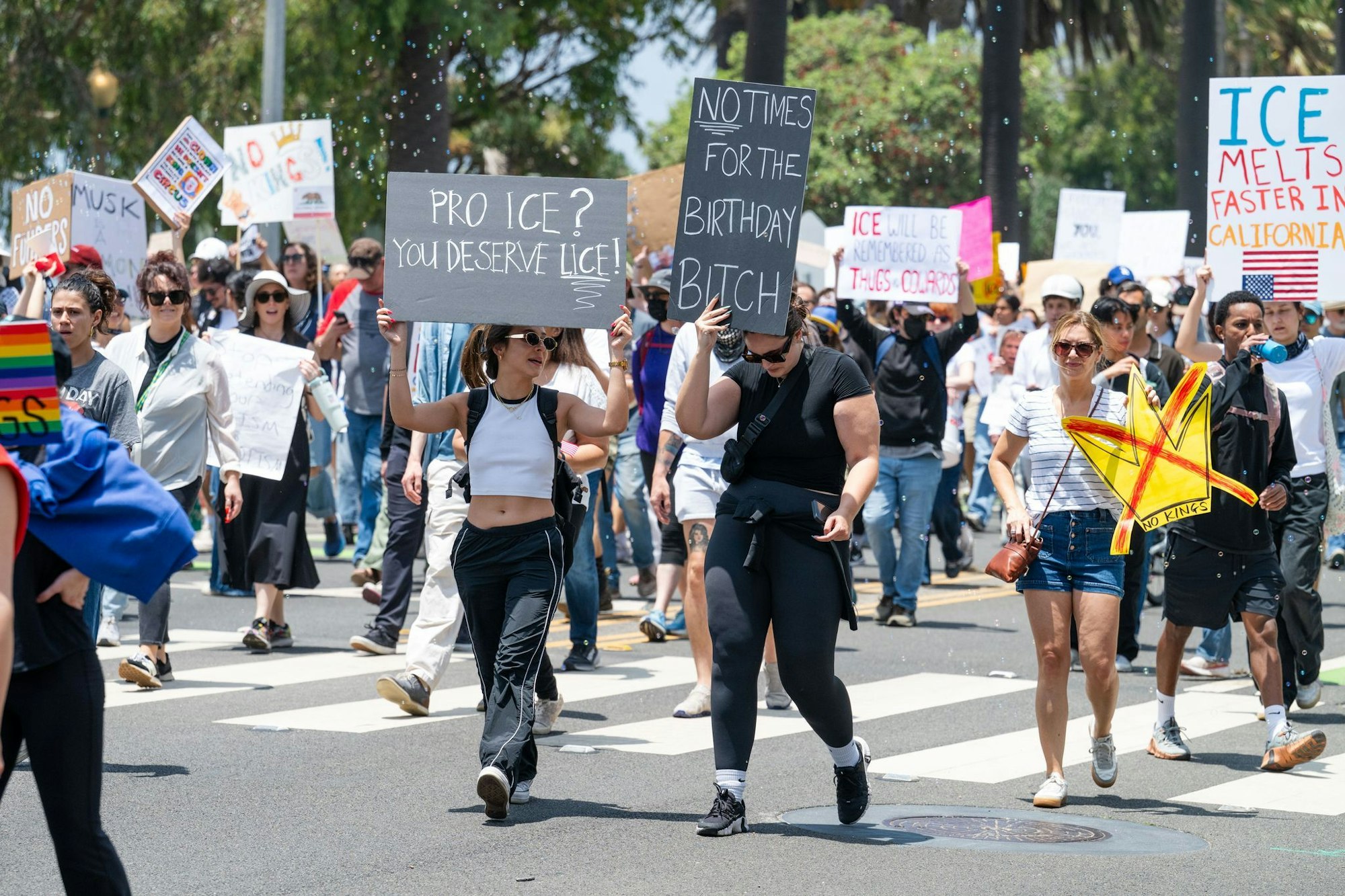 Protest in Santa Monica an der US-Westküste.