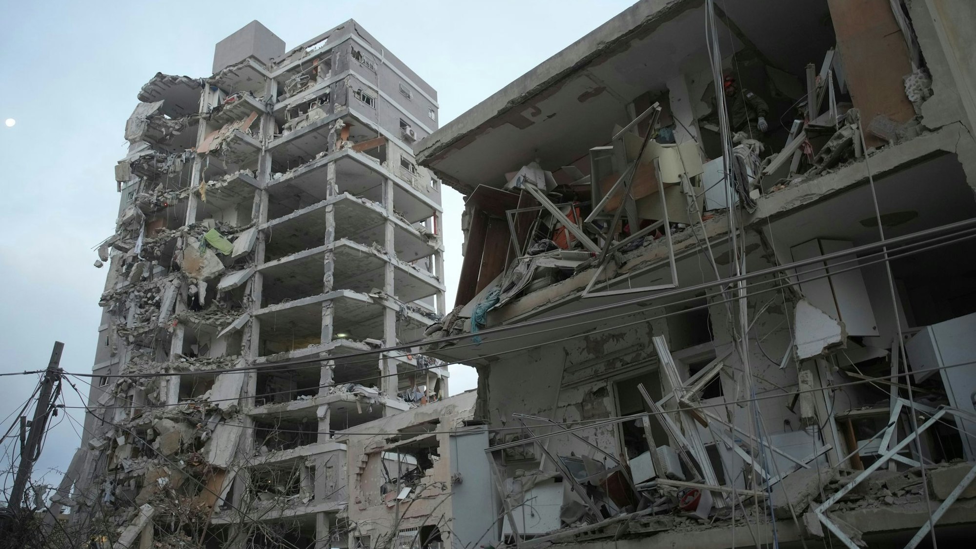 Mehrerer Gebäude in Israel wurden durch Irans Angriffe getroffen.