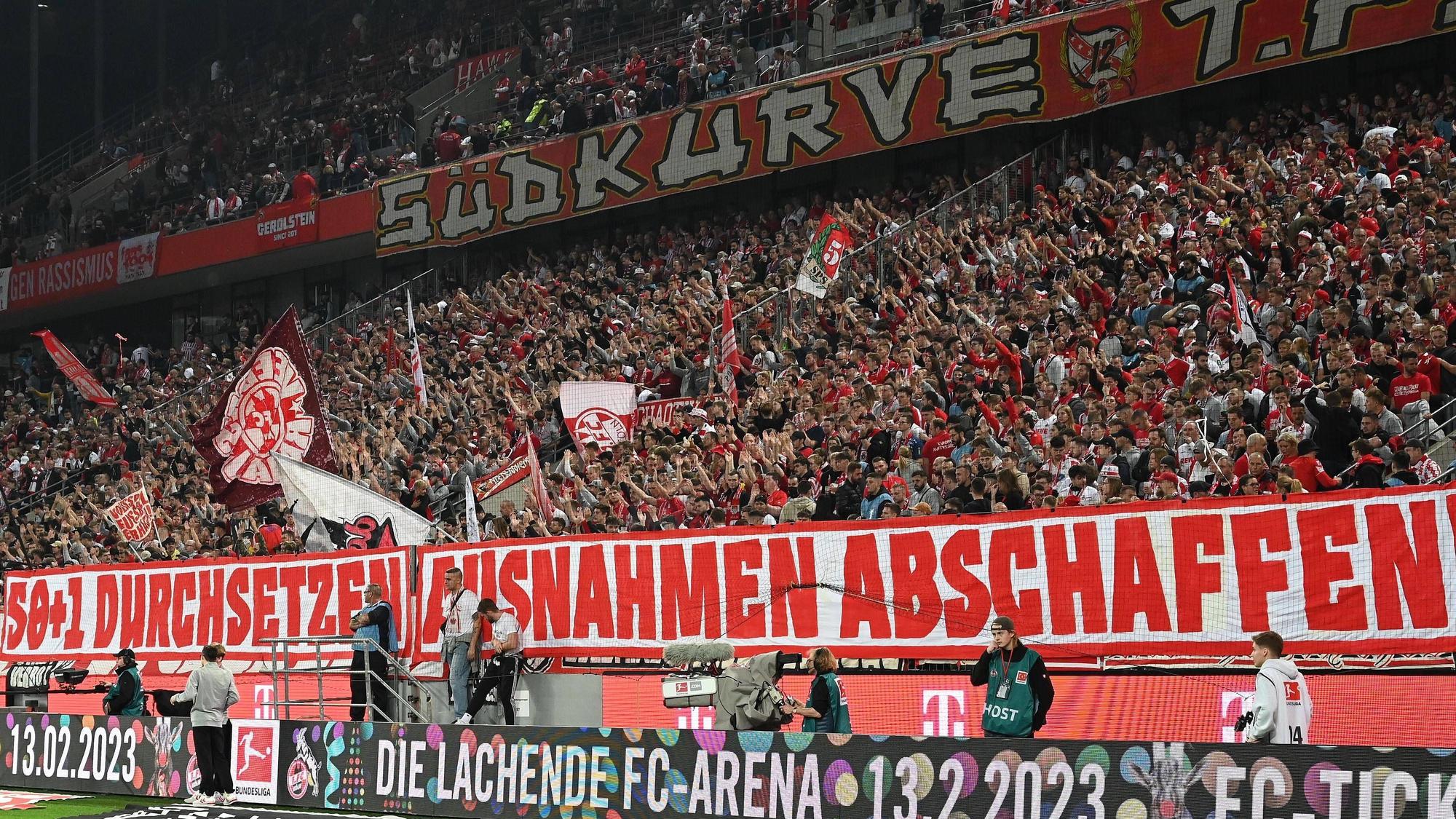Die Fans des 1. FC Köln setzen sich seit vielen Jahren für die Stärkung der 50+1-Regel im deutschen Profifußball ein.