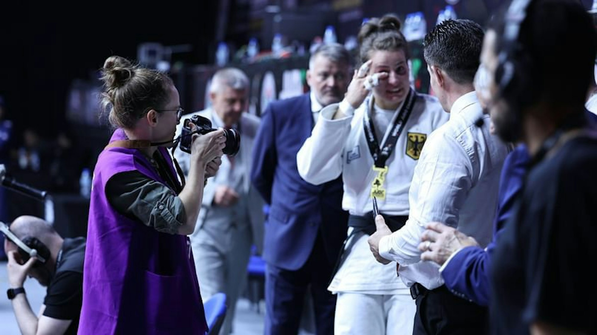Lorraine Hoffmann (l.) begleitete Anna-Maria Wagner auch bei der WM 2024 in Abu Dhabi.