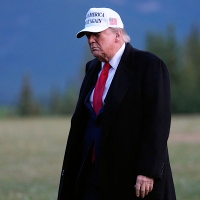 US-Präsident Donald Trump trifft beim G7-Gipfel in Kananaskis ein.