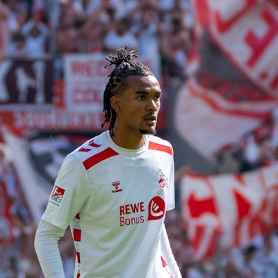 Damion Downs beim Saisonfinale mit dem 1. FC Köln gegen Kaiserslautern.