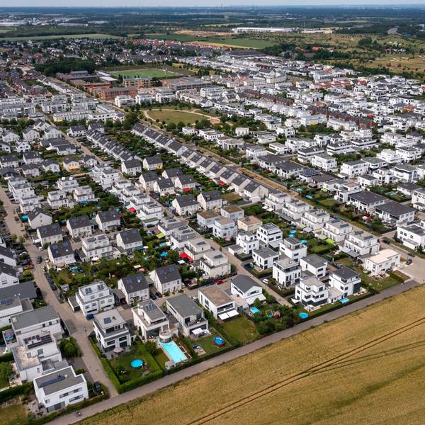 Blick auf das Neubaugebiet Widdersdorf Süd im Kölner Westen