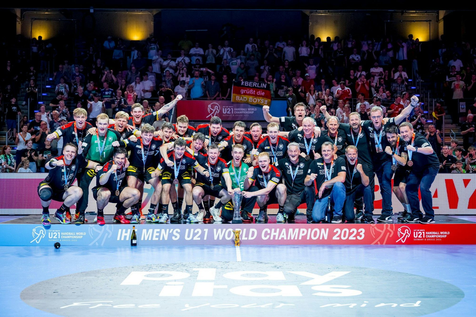 Die deutschen U21-Handballer hatten 2023 den WM-Titel geholt.