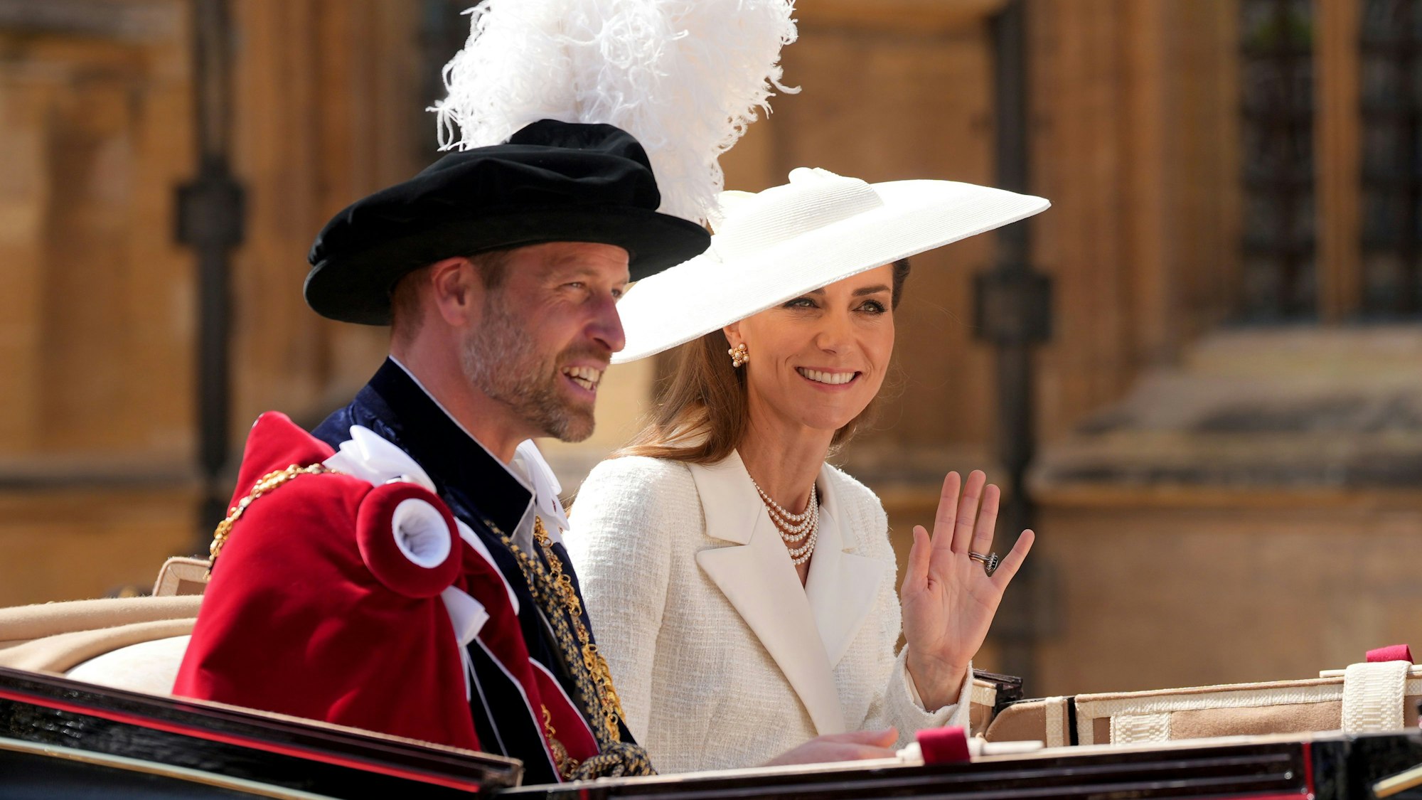Prinz William und seine Frau Kate strahlten um die Wette.