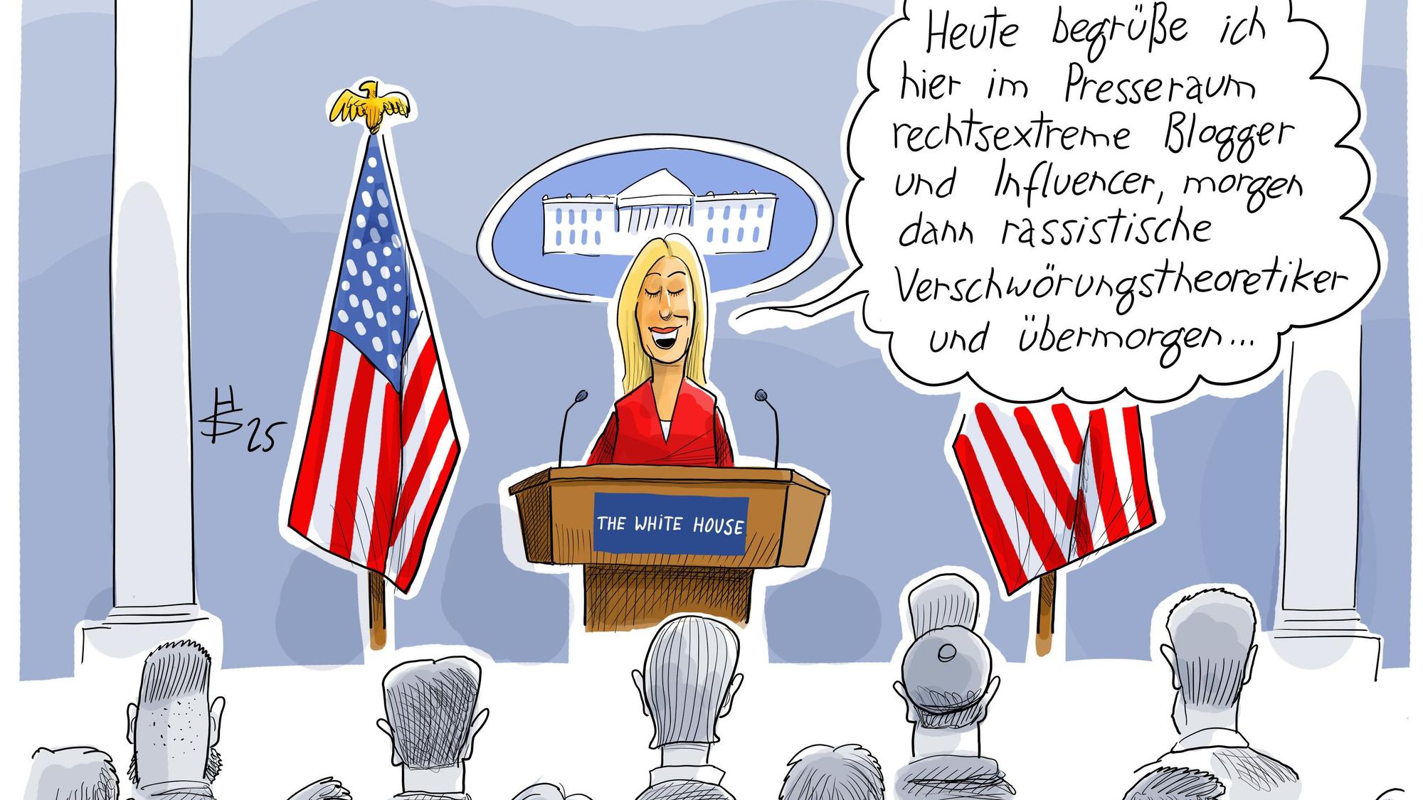 Karikatur zum Tat der Pressefreiheit 2025