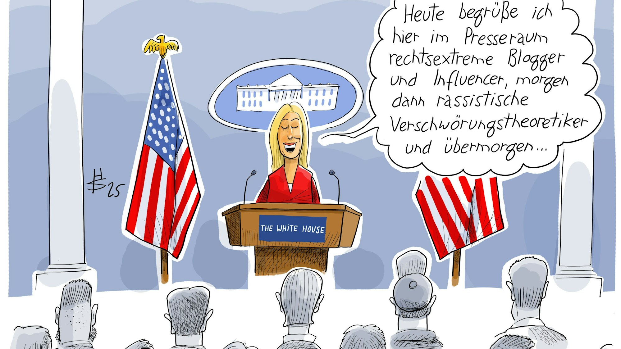 Karikatur zum Tat der Pressefreiheit 2025