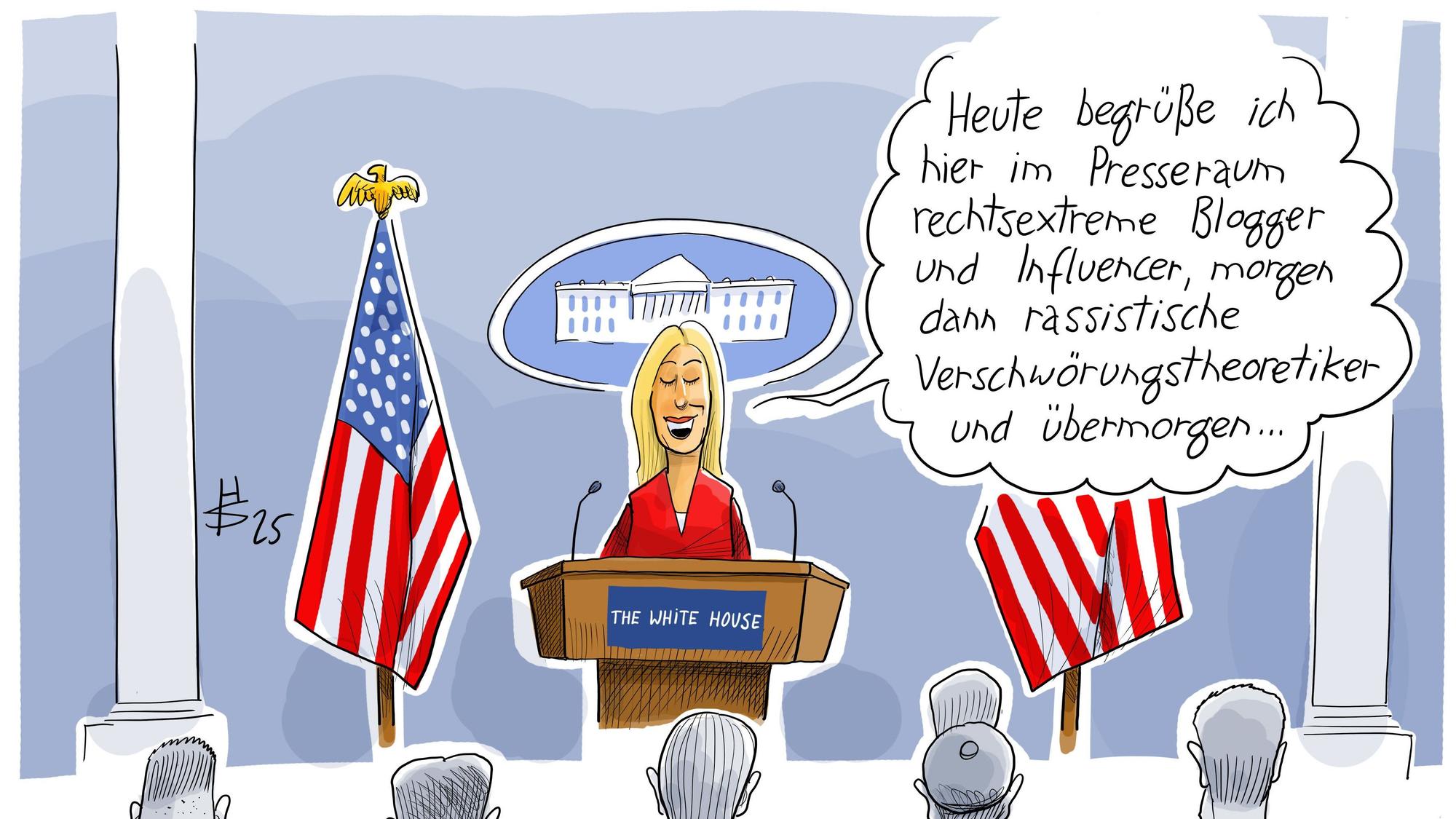Das Foto zeigt eine Illustration von Heiko Sakurai zum Tag der Pressefreit.