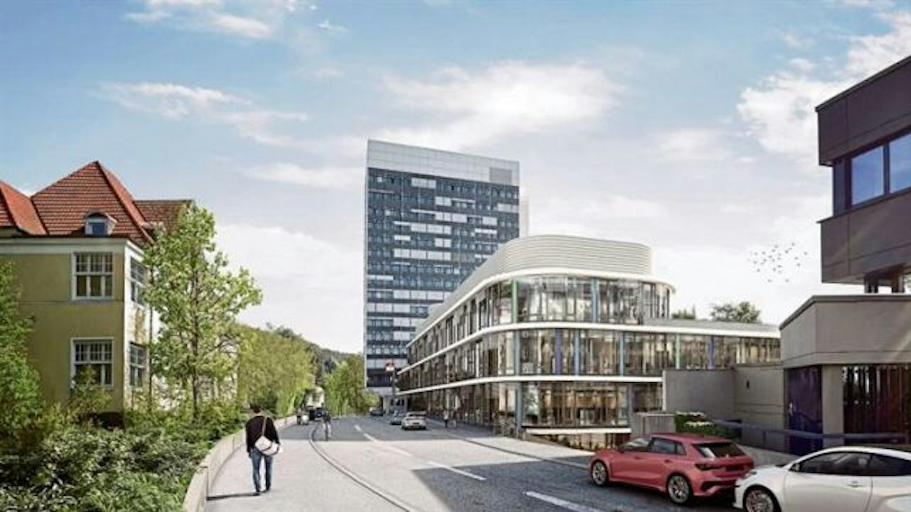 Grafik des geplanten Neubaus in Gummersbach.