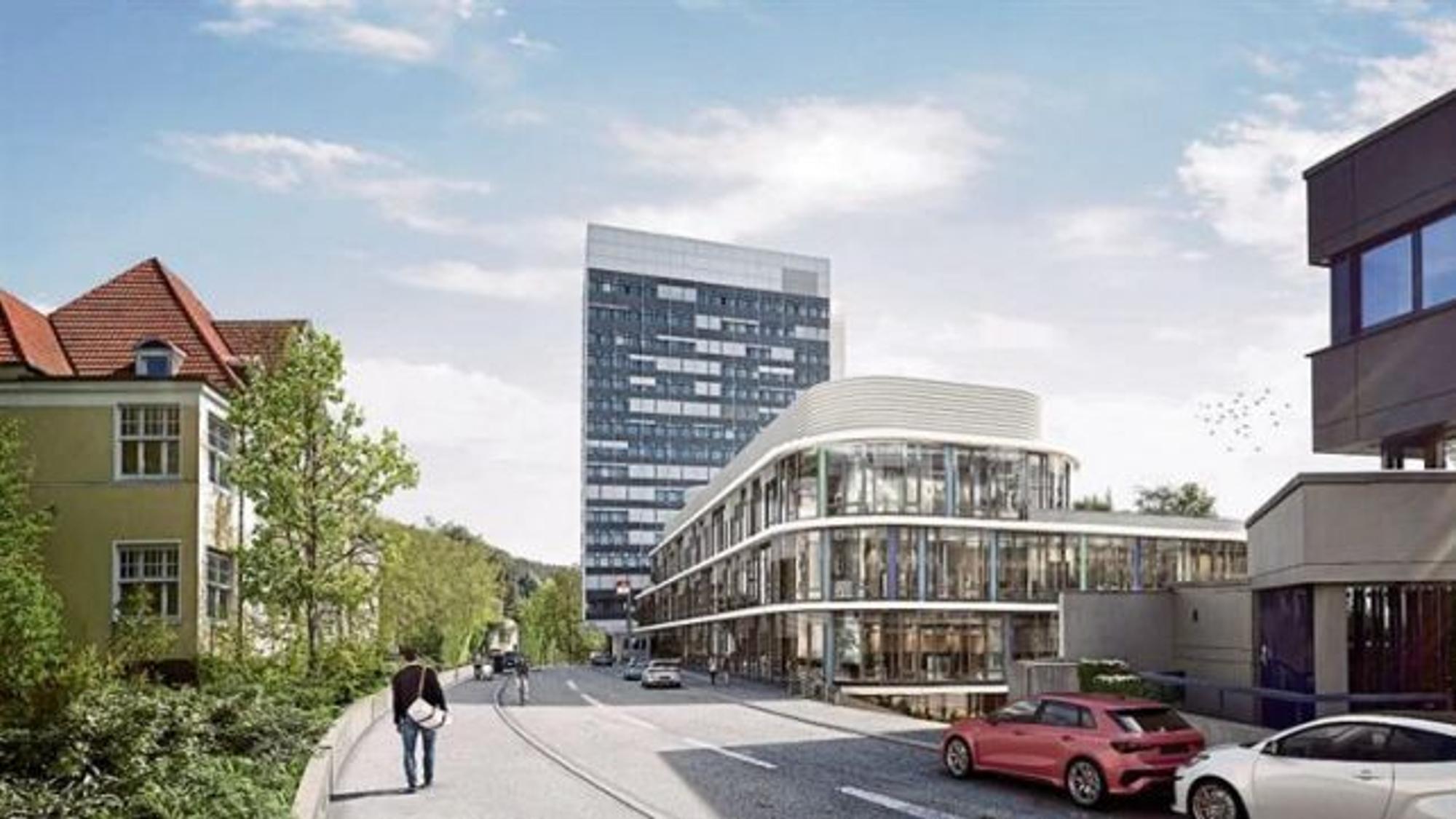 Grafik des geplanten Neubaus in Gummersbach.