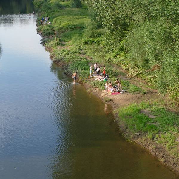 Bademöglichkeit an der Siegfähre in Troisdorf.