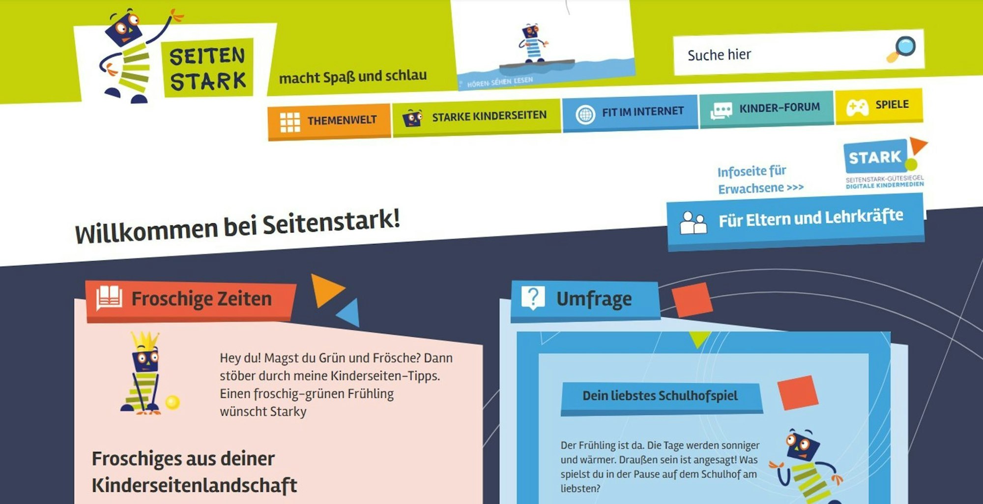 Kindgerechtes Internet: Seiten wie «seitenstark.de» und Suchmaschinen für Kinder erleichtern den Einstieg.