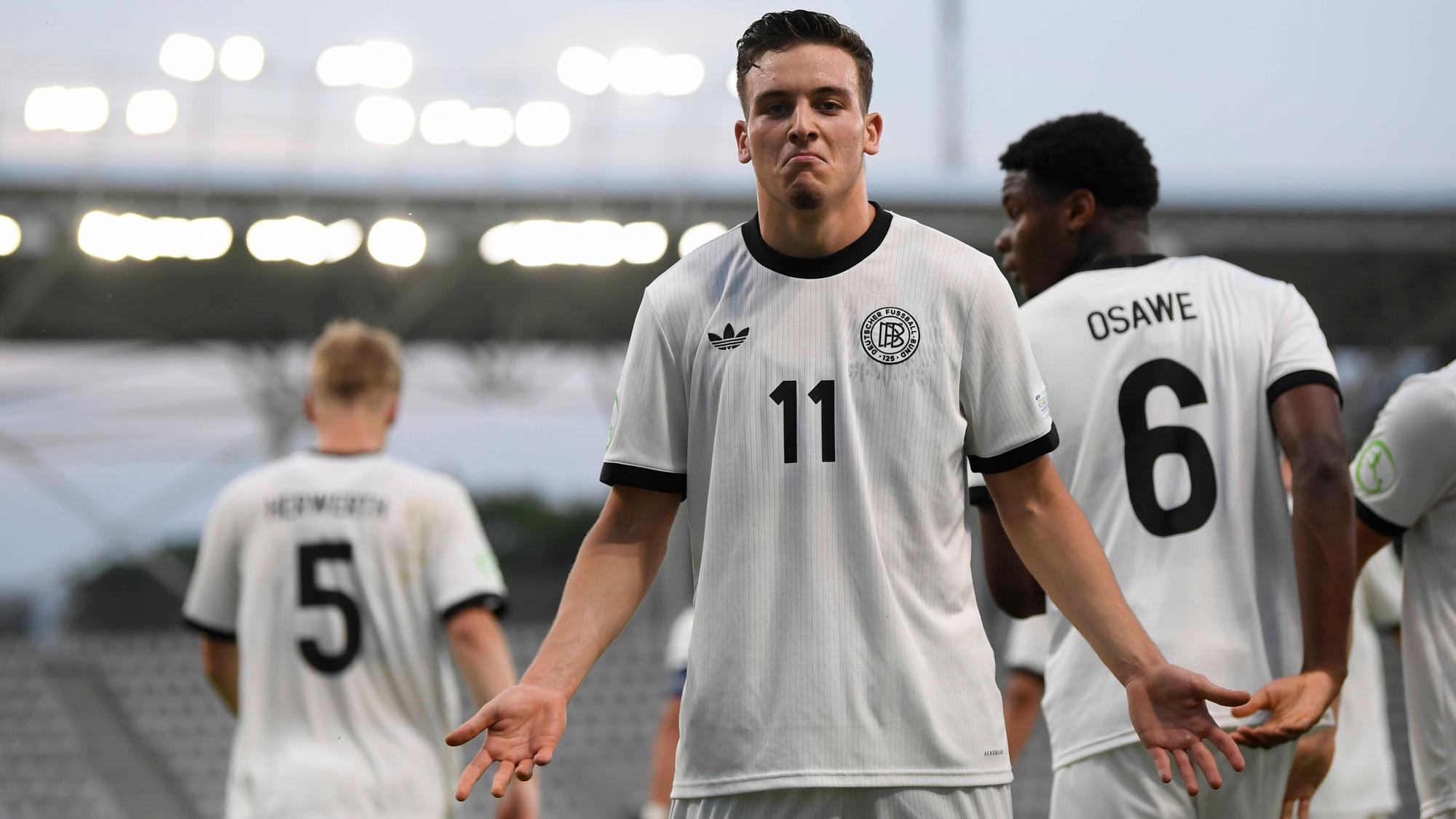 Said El Mala überragte beim kuriosen 5:5 der deutschen U19-Nationalelf gegen England.