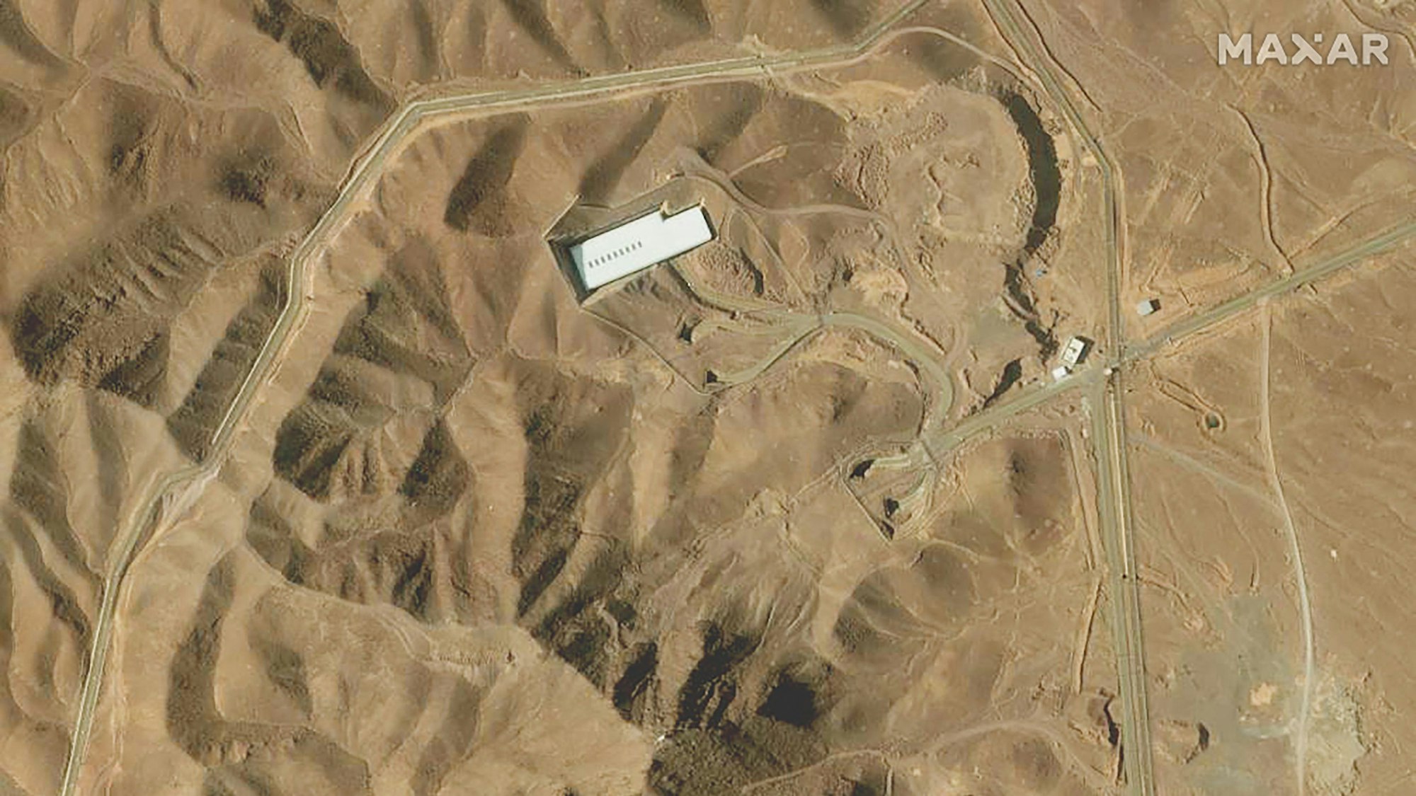 Das von Maxar Technologies zur Verfügung gestellte Satellitenbild zeigt die Atomanlage Fordo.