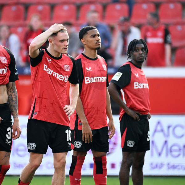 Nur drei von sechs sind noch da: Jonathan Tah, Florian Wirtz und Jeremie Frimpong sind weg, Victor Boniface, Piero Hincapie und Amine Adli stehen noch unter Vertrag bei Bayer Leverkusen.