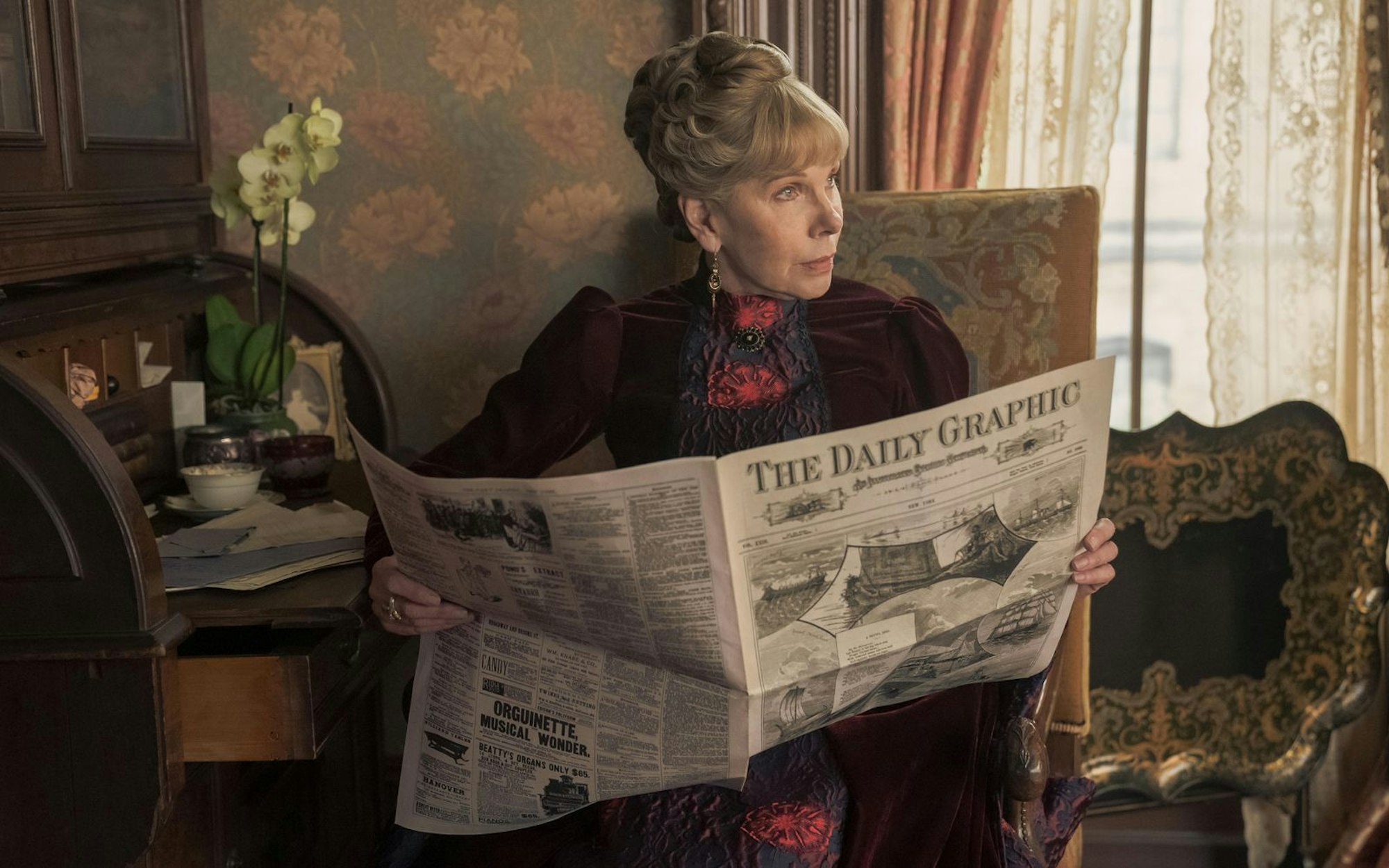 Christine Baranski ist auch in der dritten Staffel „The Gilded Age“ dabei, die ab dem 23. Juni auf Sky und WOW zu sehen ist. (Bild: 2023 Home Box Office, Inc. and Universal Television LLC. All rights reserved.)