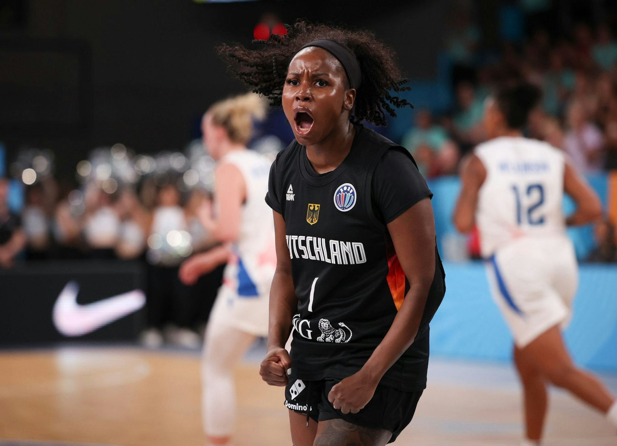 Alexis Peterson und die deutschen Basketballerinnen stehen im EM-Viertelfinale.