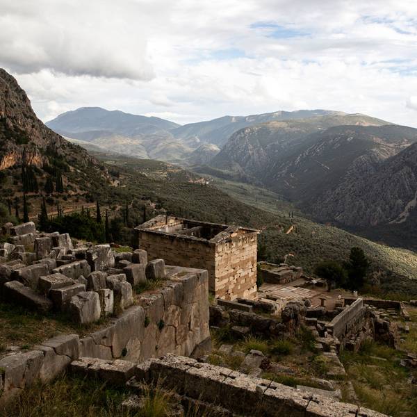 Teile der archäologischen Stätte von Delphi, die zum Unesco-Weltkulturerbe gehört.