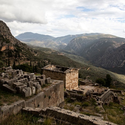 Teile der archäologischen Stätte von Delphi, die zum Unesco-Weltkulturerbe gehört.