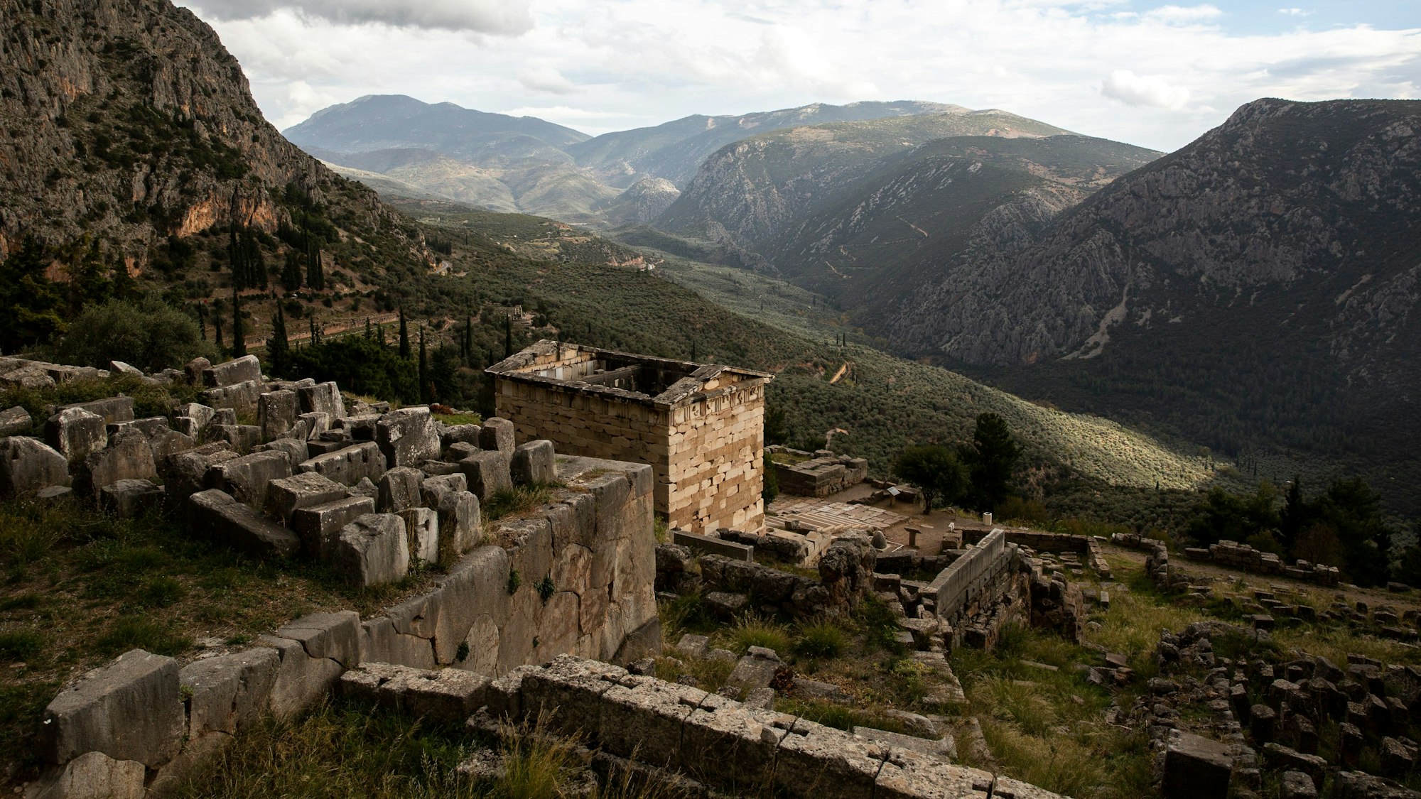Teile der archäologischen Stätte von Delphi, die zum Unesco-Weltkulturerbe gehört.