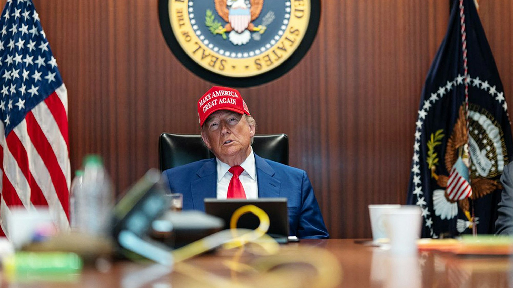 US-Präsident Donald Trump im Weißen Haus in Washington.